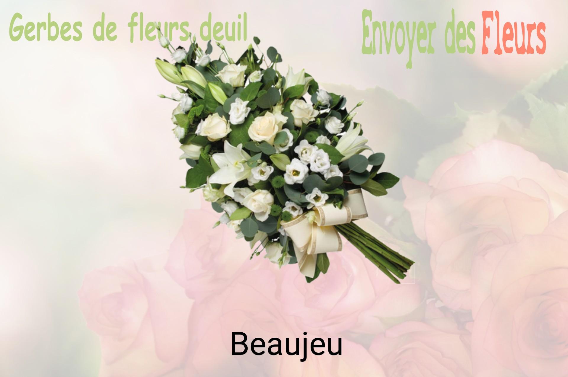 Gerbe de fleurs de deuil livrée à Beaujeu